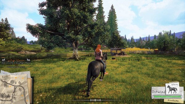 WINDSTORM the game, an image depicting a game character riding on the back of a horse.